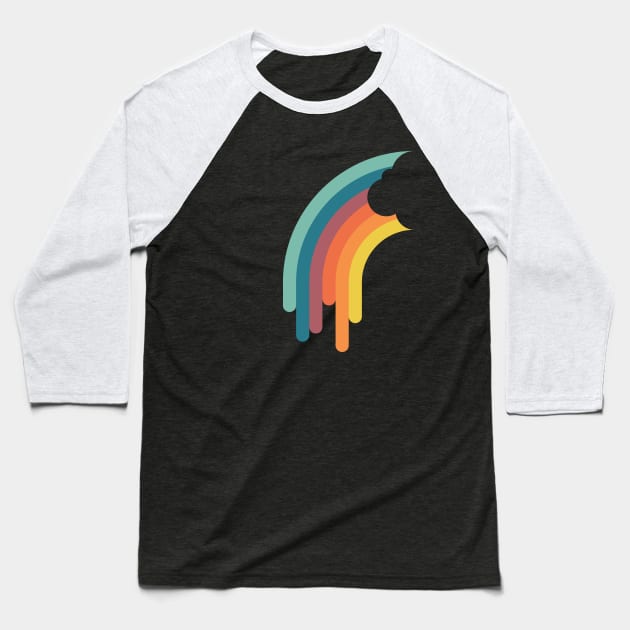 Melting rainbow Baseball T-Shirt by yanmos